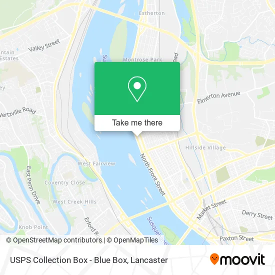 USPS Collection Box - Blue Box map