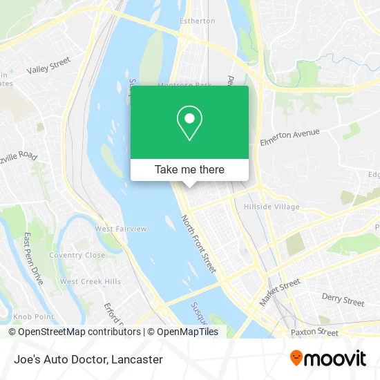 Joe's Auto Doctor map