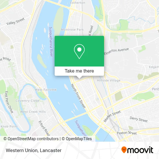 Western Union map