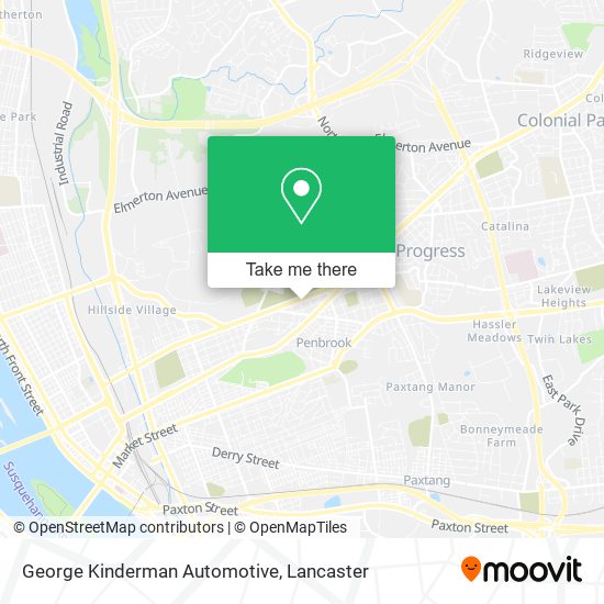 Mapa de George Kinderman Automotive