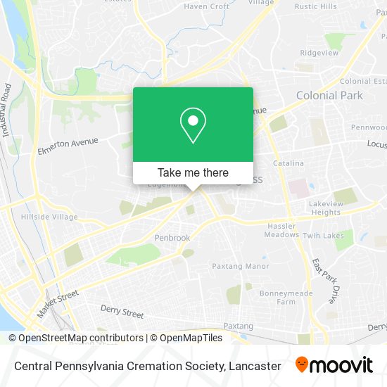 Central Pennsylvania Cremation Society map