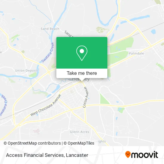 Access Financial Services map