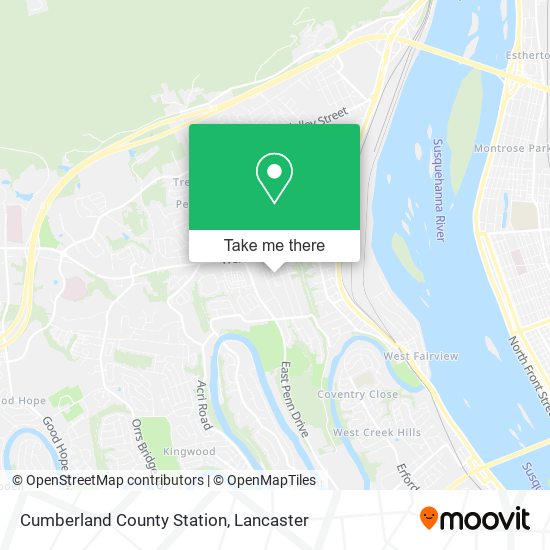 Mapa de Cumberland County Station