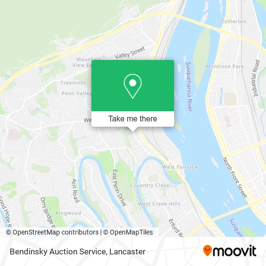 Bendinsky Auction Service map
