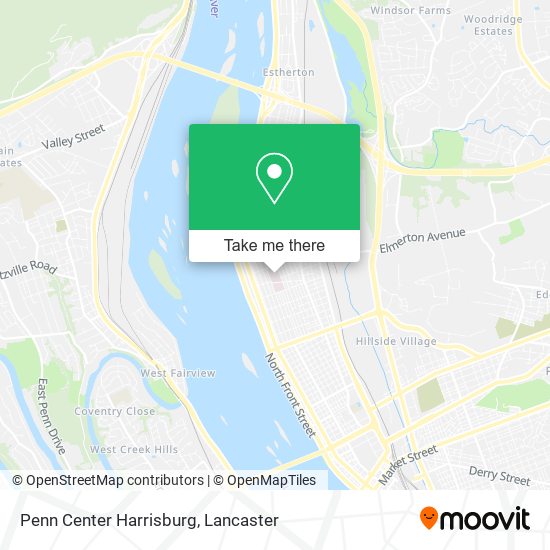 Penn Center Harrisburg map