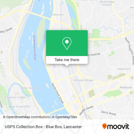USPS Collection Box - Blue Box map