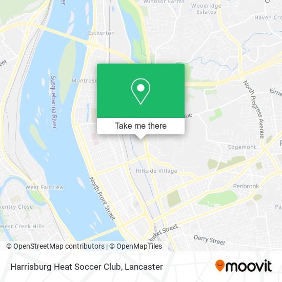 Harrisburg Heat Soccer Club map