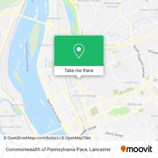 Mapa de Commonwealth of Pennsylvania Pace
