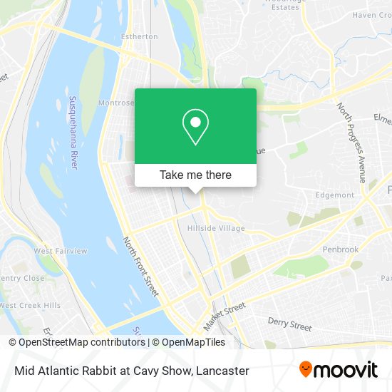 Mapa de Mid Atlantic Rabbit at Cavy Show