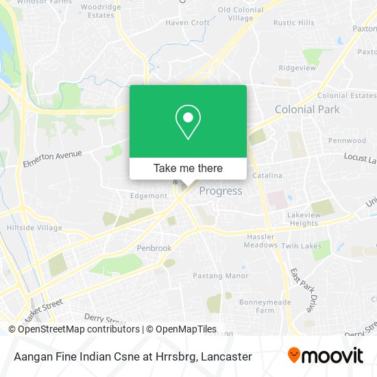 Aangan Fine Indian Csne at Hrrsbrg map
