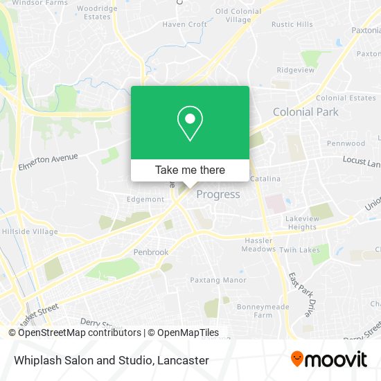 Whiplash Salon and Studio map