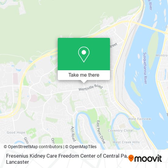Fresenius Kidney Care Freedom Center of Central Pa map