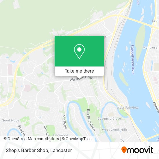 Shep's Barber Shop map