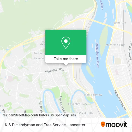 K & D Handyman and Tree Service map