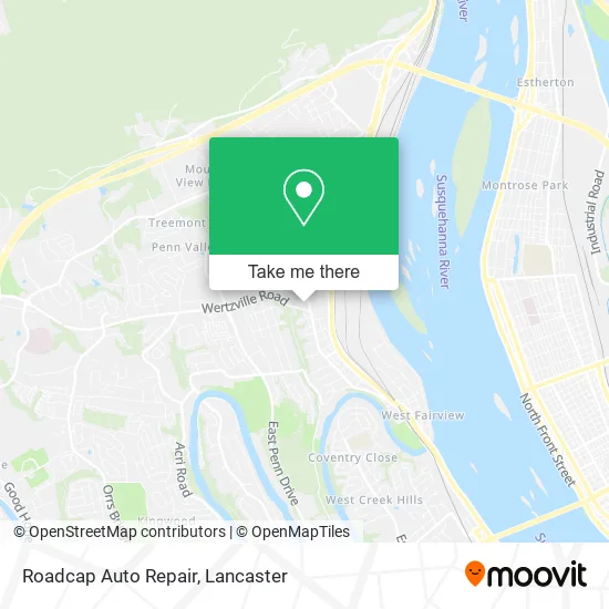 Roadcap Auto Repair map