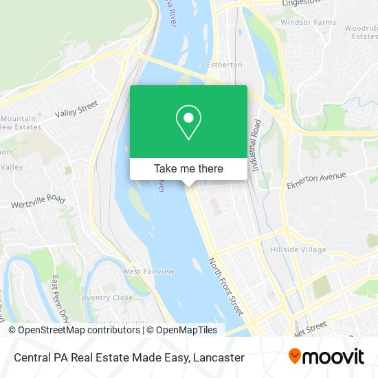 Mapa de Central PA Real Estate Made Easy