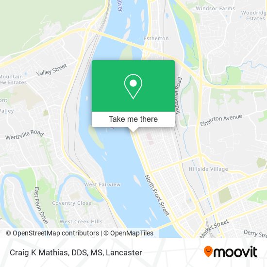 Craig K Mathias, DDS, MS map