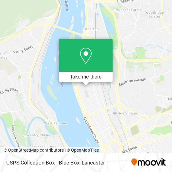 USPS Collection Box - Blue Box map