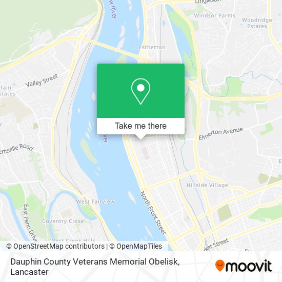 Dauphin County Veterans Memorial Obelisk map