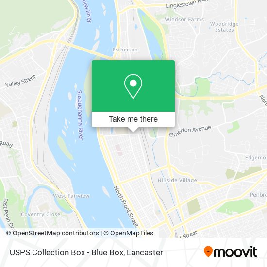 USPS Collection Box - Blue Box map