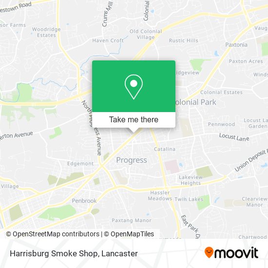 Mapa de Harrisburg Smoke Shop