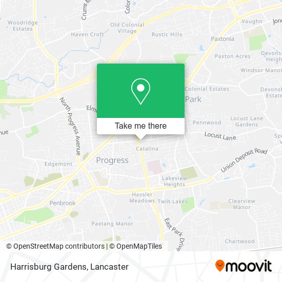 Harrisburg Gardens map