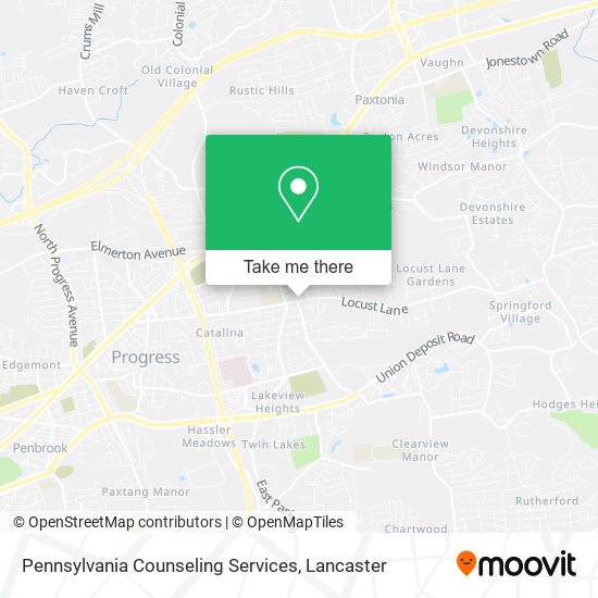 Pennsylvania Counseling Services map