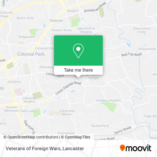 Veterans of Foreign Wars map