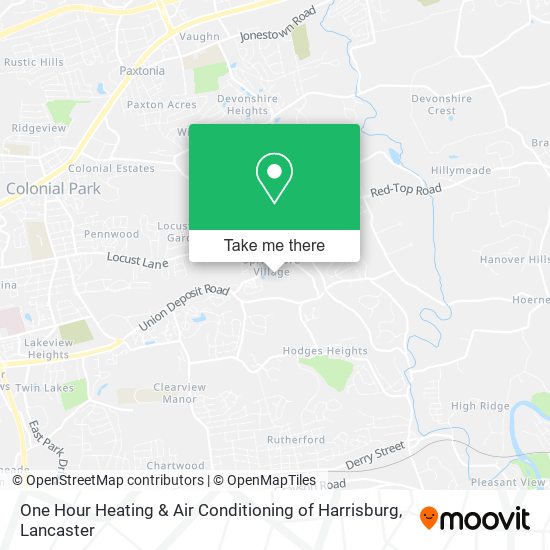 Mapa de One Hour Heating & Air Conditioning of Harrisburg