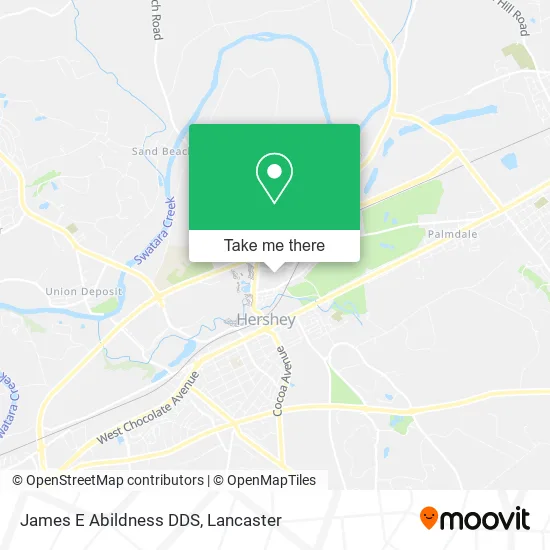 James E Abildness DDS map