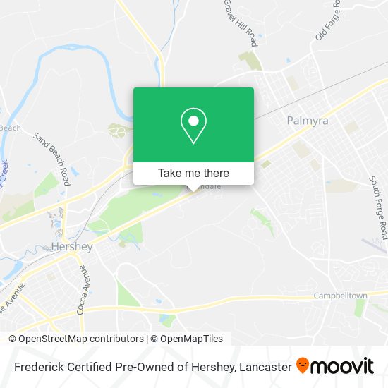 Frederick Certified Pre-Owned of Hershey map