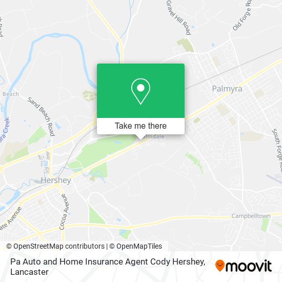 Mapa de Pa Auto and Home Insurance Agent Cody Hershey