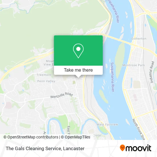The Gals Cleaning Service map