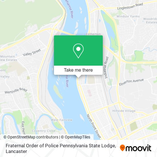 Mapa de Fraternal Order of Police Pennsylvania State Lodge