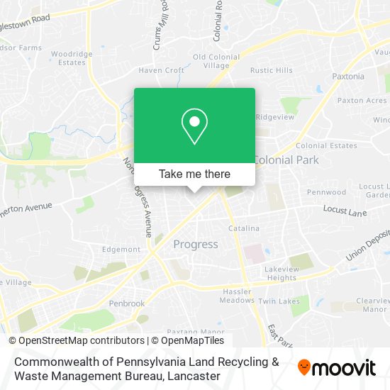 Commonwealth of Pennsylvania Land Recycling & Waste Management Bureau map