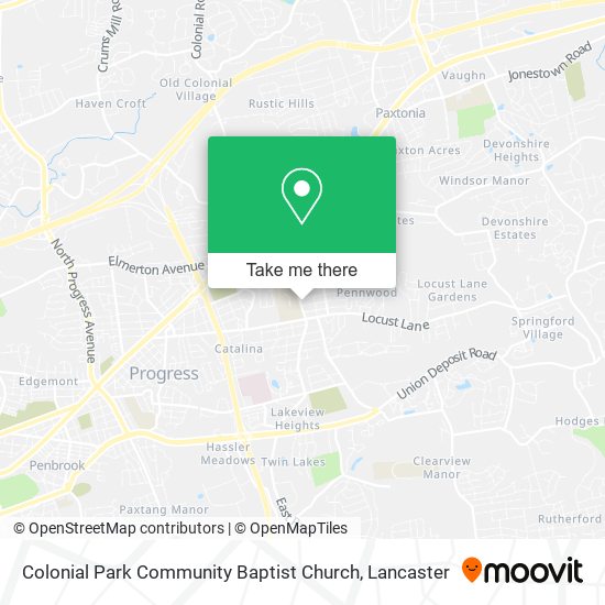 Colonial Park Community Baptist Church map