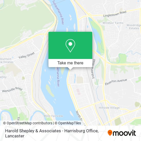 Harold Shepley & Associates - Harrisburg Office map