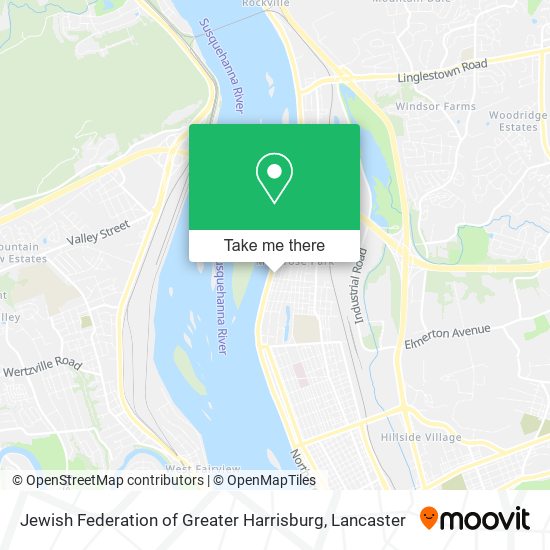Mapa de Jewish Federation of Greater Harrisburg