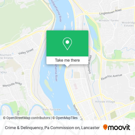 Mapa de Crime & Delinquency, Pa Commission on