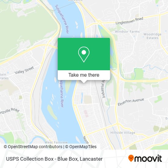 USPS Collection Box - Blue Box map