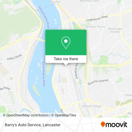 Barry's Auto Service map