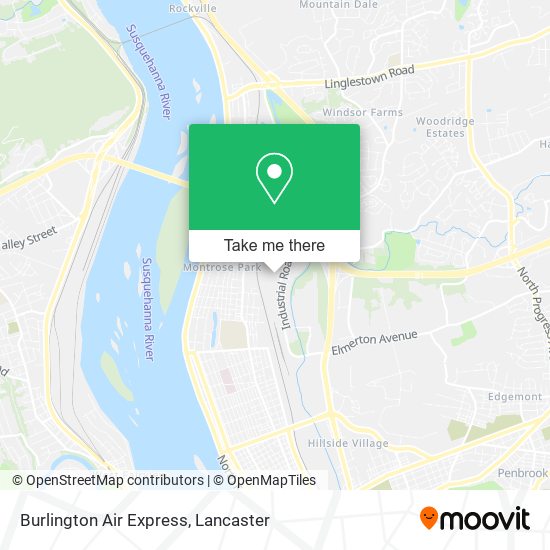 Burlington Air Express map