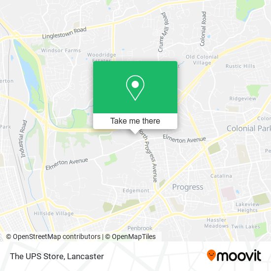 The UPS Store map