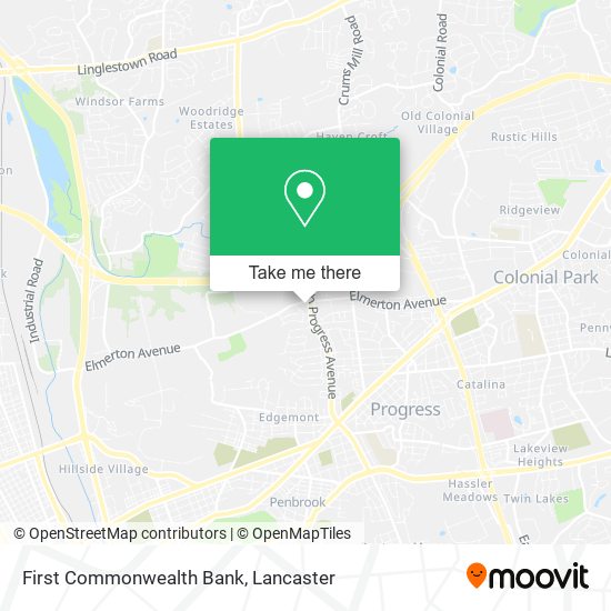 First Commonwealth Bank map