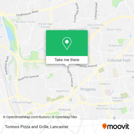 Toninos Pizza and Grille map