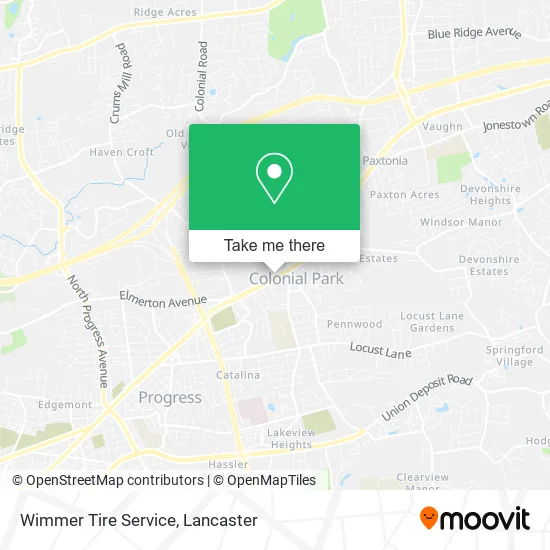 Wimmer Tire Service map