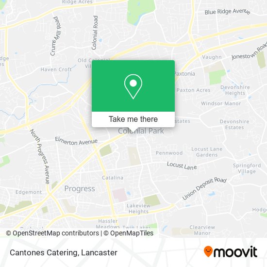 Cantones Catering map