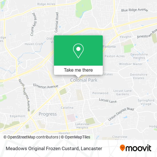 Meadows Original Frozen Custard map