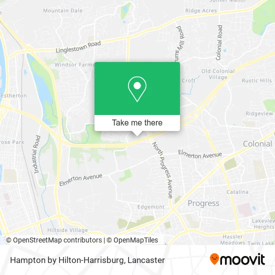 Hampton by Hilton-Harrisburg map