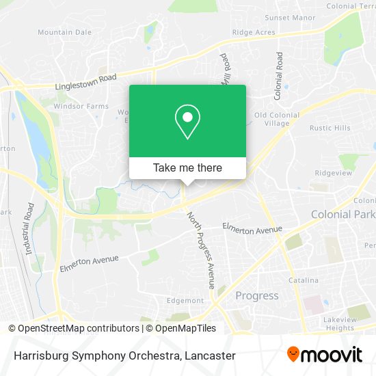 Harrisburg Symphony Orchestra map